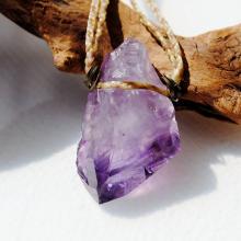 アメジスト(紫水晶)パワーストーンネックレス☆天然石ハンドメイドアクセサリー